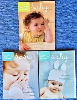 Lot Of 3 MARTHA STEWART Living BABY Magazines | 2000 2002 2003 | Special Issues • $45