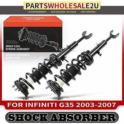 2x Front Complete Strut & Coil Spring Assembly For Infiniti G35 2003-2007 RWD • $124.99