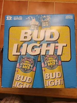 $9.99 • Buy Bud Light 90's Throw Back Empty Aluminum Bottle 12 Pack