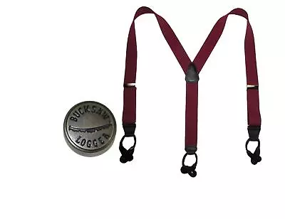 New CTM Men's Elastic Button-End Y-Back Suspender With Bachelor Buttons • $23.94