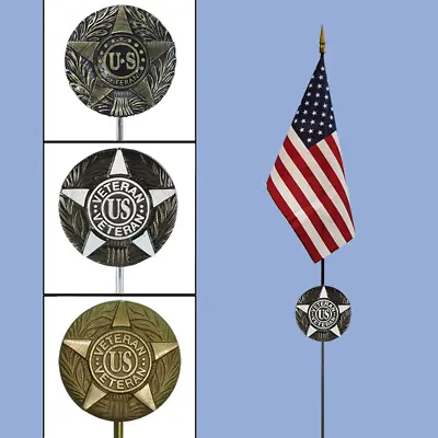 DIY Military Flag Holder US Emblem Grave Marker  • $105.79