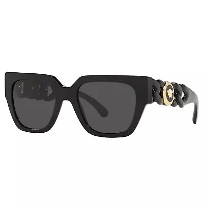 Versace Sunglasses Black Frame Dark Grey Lenses 0VE4409 GB1/87  53MM • $139.99