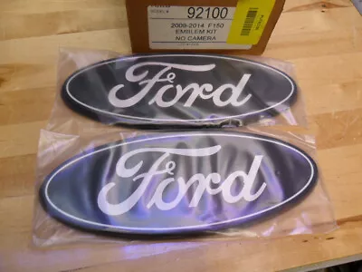 Putco Ford Emblem Set Fits: F150 09-14 Black & White Aluminum No. 92100 • $14