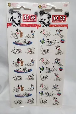 2 Vtg 90’s Sandylion Flocked Fuzzy Dalmatian Disney Puppy Dogs Stickers New • $8.50