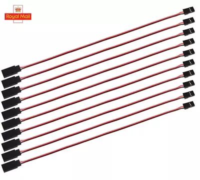10Pcs Servo Extension Male To Female Lead Wire Cable For RC Futaba JR 300cm UK • £6.99