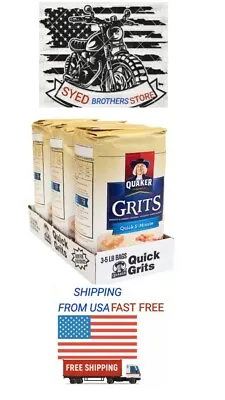 Quaker Quick 5-Minute Grits (5 Lb. 3 Pk.) By USA Fast Free Shipping Same Day. • £15.20