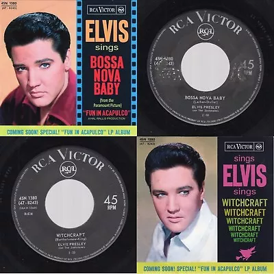 ITALY (NM/NM) Elvis Presley  Bosa Nova /Witchcraft  45N 8243 1963 Rock • $78