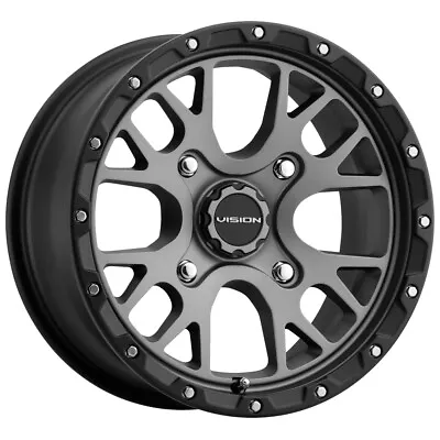 Vision UTV 545 Rocker 15x7 4x136 +13mm Gunmetal Wheel Rim 15  Inch • $123.99