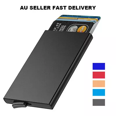 Credit Card Wallet RFID Blocking Aluminum Business Card Holder Pop-up Card Case • $5.49