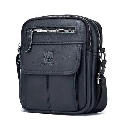 Casual Men's Messenger Shoulder Bag 100% Cowhide Crossbody Bags For Men Handbag • $27.25