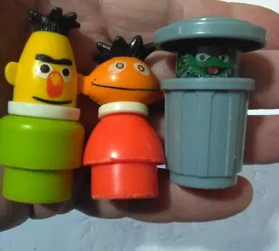 1970s Sesame Street Figures Ernie Bert Oscar Muppets 2  • $15.20