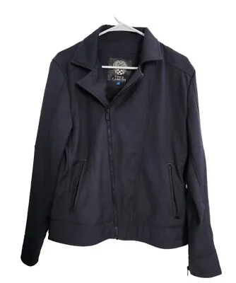 Vince Camuto Zip Up Mid Length Navy Blue Moto Jacket Woman Small • $27.99