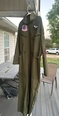 Top Gun Maverick  Green Flight Suit Halloween Costume Adult XXL Brand New Open • $4.99