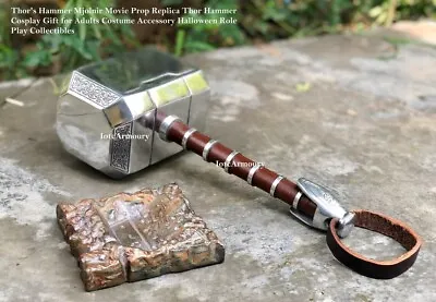 Thor's Hammer Mjolnir Movie Prop Replica Thor Hammer Cosplay Gift For Adults • $197.69