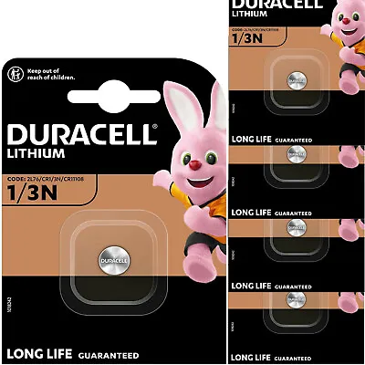 5 X DURACELL 1/3N Batteries DL 1/3 N  2L76 CR1/3 DL1/3N • £19.99