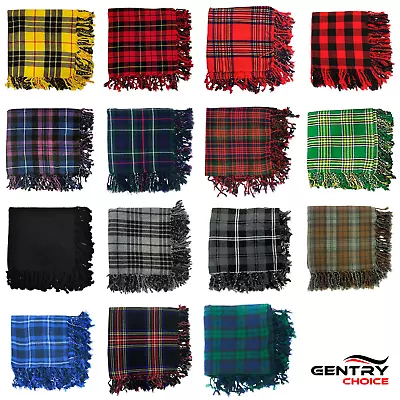 Traditional Tartan Fly Plaids Scottish Fly Plaids Highlander Fly Plaids For Men • £29.74