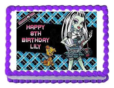 Monster High Frankie Stein Party Edible Cake Image Cake Topper Decoration • $9.95