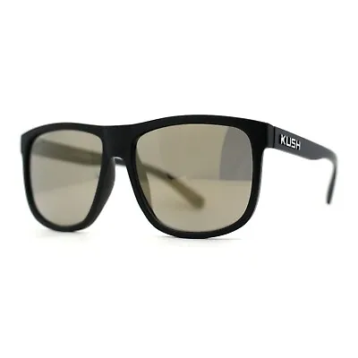 Mens Kush Classic Matte Black Frame Sport Horn Rim Sunglasses • $12.95