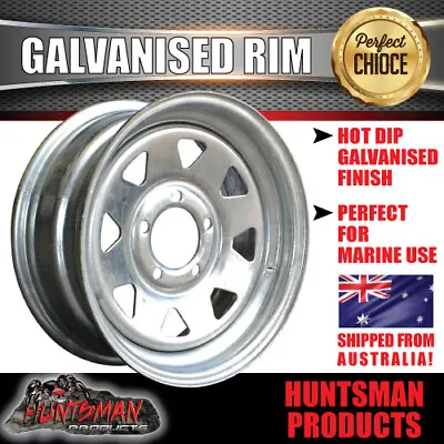 13  Galvanised Sunraysia HT Holden Steel Boat Trailer Jetski Wheel Rim 5/108 • $47