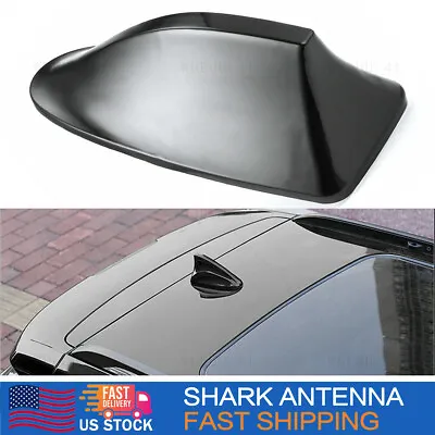 Black Shark Fin Roof Antenna Aerial FM /AM Radio Signal Decor Car Trim Universal • $8.99