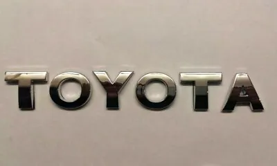  New Chrome 3D Self-adhesive Car Letters Badge Emblem Sticker Spelling TOYOTA • £7.99