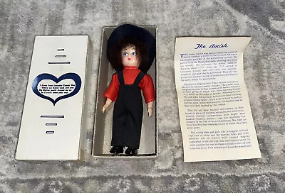Vintage Amish Doll Lancaster County 5  Boy With Box And Paperwork • $22.23