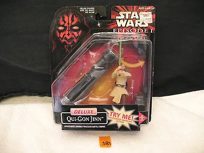 Star Wars Episode I DELUXE QUI-GON JINN With Lightsaber *NEW* 1998 • $17.01