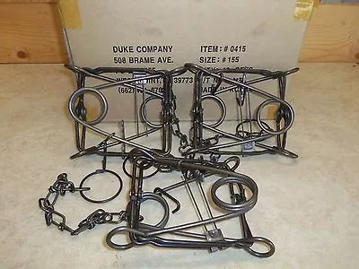 3 Duke 155 Body Grip Traps 0415 Trapping Groundhog Fisher Raccoon Nuisance • $37.95