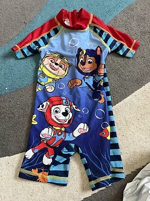 Baby / Boys Sunsuit With Paw Patrol Used 18-24 Months 1.5-2 Years • £2.99