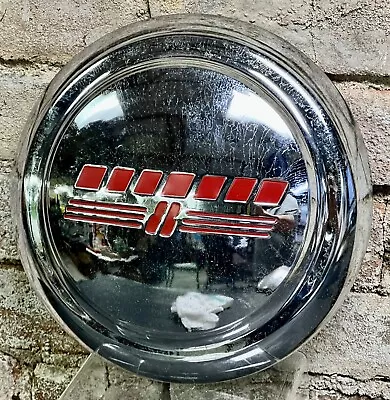 Vintage Original Packard 8 Red & Chrome Dog Dish Hubcap Center 9  Round Hub Cap • $39.67