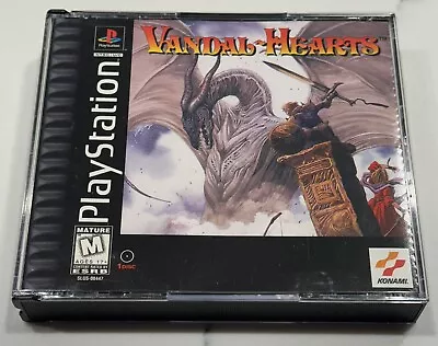 Vandal-Hearts 1 (PS1 1997) NM Disc Complete CIB Manual Reg Card FAST SHIPPED • $69