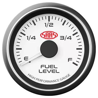 SAAS Fuel Level Gauge Muscle Series 52mm Black Uses Existing Fuel Tank Sender • $89.50
