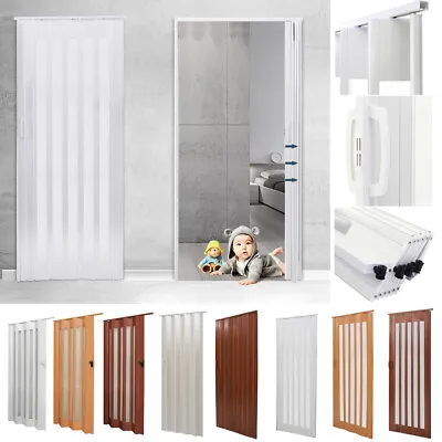 £79.95 • Buy PVC Wood Effect Sliding Folding Door Internal Doors Bedroom LivingRoom Washable