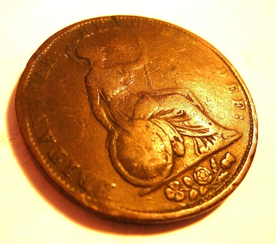 £3.95 • Buy 1834 George Iiii Copper Farthing Coin Collectable Vintage Old Milled