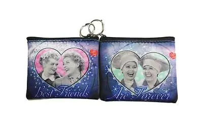I Love Lucy Best Friends 4  Zipper Top Coin Purse  Key Chain New Lucy & Ethel • $14.24