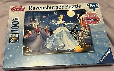 NEW Ravensburger XXL 100 Piece Jigsaw Puzzle Disney Princess Cinderella Glitter • $11