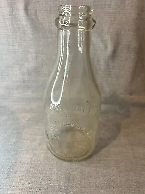 Vintage Brooklandwood Dairy Farm Brooklandville MD One Quart Milk Bottle Glass • $18