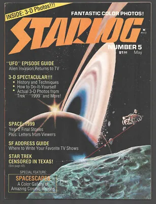 MAG: Starlog #5 1977-O'Quinn Studios-Space:1999-UFO TV Series-Star Trek & Mor... • £40.54