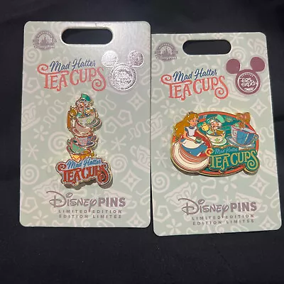 D23 2022 Mad Hatter Tea Cups Disney Pins Set - Limited Edition - 2 Pin Set • $75