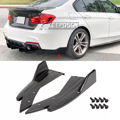 For 3 Series F30 F31 F32 F33 F22 Gloss Rear Bumper Spoiler Lip Splitter Diffuser • $45.60