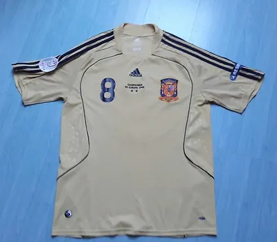 Ultra Rare! Adidas Spain EURO 2008 Xavi 8 XL Jersey Shirt Campeones De Europa • $120