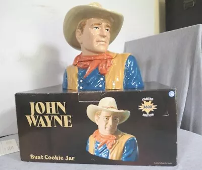 Vandor John Wayne Bust Bisque Ceramic Cookie Jar 12  H Ltd Edition 1039 Of 3600 • $149.99