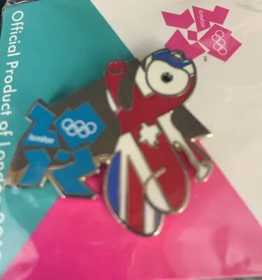 2012 LONDON OLYMPIC PIN BADGE BRITISH ENGLISH UK NEW NOS Wenlock Flag Jumping • $14.99