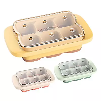6 Cavity Mini Ice Cube Mould With Removable LidIce Cube Maker Tray Mold Drinks • $9.08