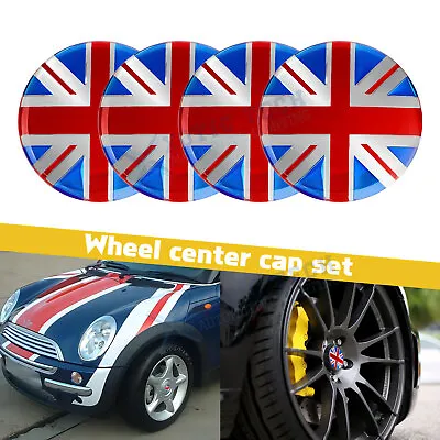 Wheel Hub Centre Caps GB Union Jack England British Center Rims For Mini Cooper • $9.97