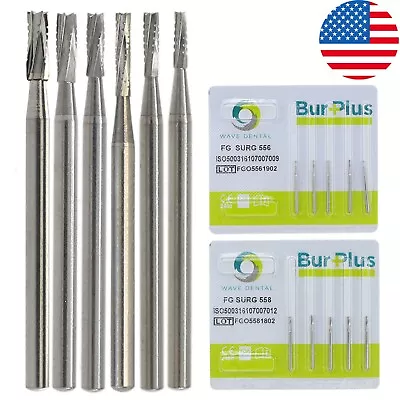 Wave Dental Burs Carbide Surgical High Speed FG SURG 556 557 557L 558 559 560 • $228.64