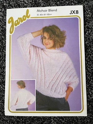 £1.95 • Buy Jarol JX8 Batwing Sweater With Diagonal Rib Pattern Sizes 32”-40” Bust Aran