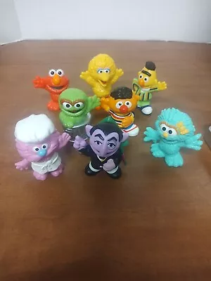 Sesame Street Workshop Lot Of 8 Hasbro Plastic And PVC Figures 2.5 Inches • $14.95