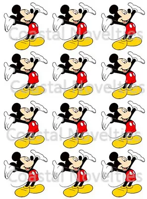 Disney Mickey Mouse Cupcake Toppers Edible Image Cake Toppers • $4.25
