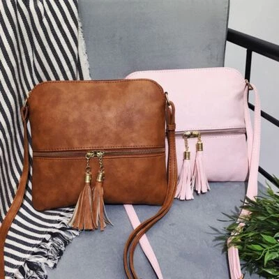 $22.01 • Buy Women Cross Body Bags Messenger Bag Women Tassel Shoulder Over Bags Handbags
